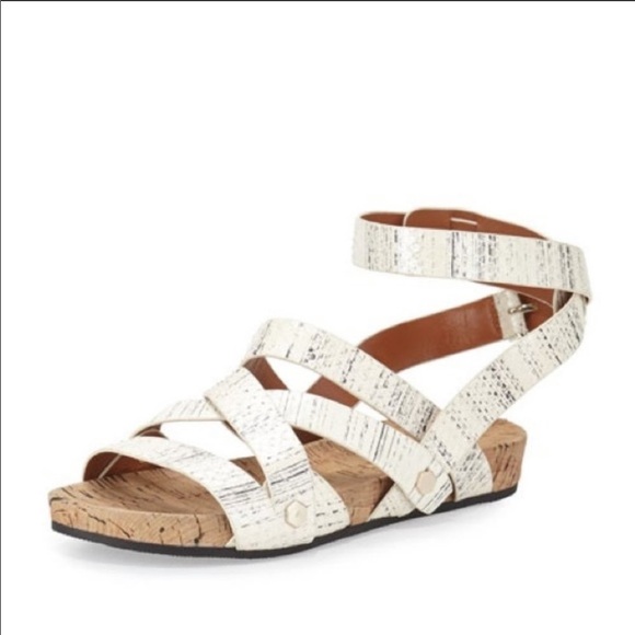 Rebecca Minkoff Tristan Gladiator Snake Sandals 7 - Picture 1 of 9